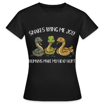 Apportez-moi de la joie, maux de tête - T-shirt Femme - noir - Devant - AI Model Female 172 dark (172cm)