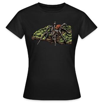 Tarentule I Tarantula Terrarium motif pour - T-shirt Femme - noir - Devant - AI Model Female 172 dark (172cm)
