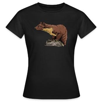 Martre des pins I Noble motif de martre pour les chasseurs - T-shirt Femme - noir - Devant - AI Model Female 172 dark (172cm)