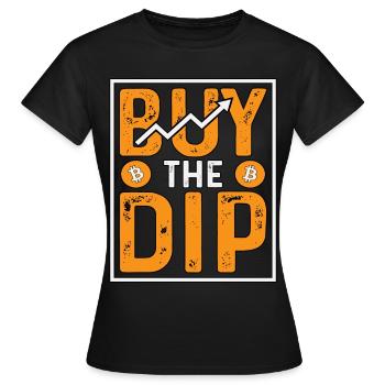 Buy The Dip Crypto - Women's T-Shirt - black - Front - AI Model Female 172 dark (172cm)