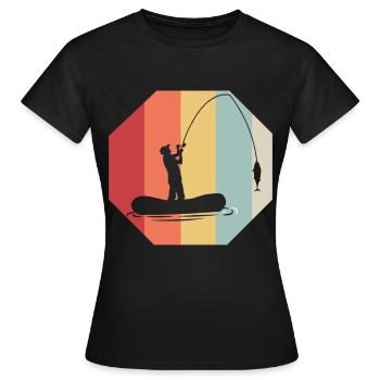 Fishing Fishing Fisher Fishing Rod Carp Rod Fish - Women's T-Shirt - black - Front - AI Model Female 172 dark (172cm)