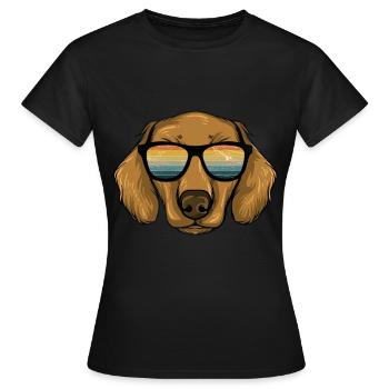 Dachshund Geschenk Dixie Wiener Doxie Dackel - Frauen T-Shirt - Schwarz - Vorne - AI Model Female 172 dark (172cm)