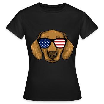 Dachshund Gift Dixie Viennese Doxie Dachshund - Women's T-Shirt - black - Front - AI Model Female 172 dark (172cm)