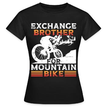 Échange frère pour le vélo de montagne - T-shirt Femme - noir - Devant - AI Model Female 172 dark (172cm)