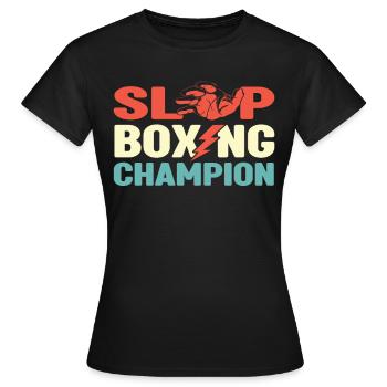 Slapboxing Slapboxing Sparring Kampfsport - Frauen T-Shirt - Schwarz - Vorne - AI Model Female 172 dark (172cm)