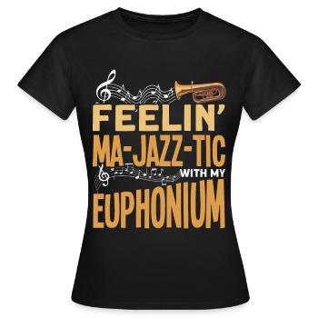 Euphonium Euphoniumspieler Blechbläser Euphonist - Frauen T-Shirt - Schwarz - Vorne - AI Model Female 172 dark (172cm)