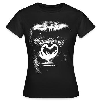 Funny Monkey T-Shirt - Women's T-Shirt - black - Front - AI Model Female 172 dark (172cm)