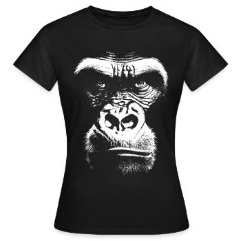 Funny Monkey T-Shirt - Women's T-Shirt - black - Front - AI Model Female 172 dark (172cm)