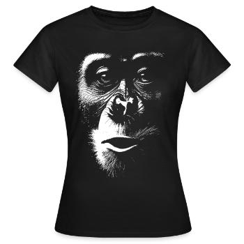 Funny Monkey T-Shirt - Women's T-Shirt - black - Front - AI Model Female 172 dark (172cm)