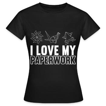 Origami - T-shirt Femme - noir - Devant - AI Model Female 172 dark (172cm)
