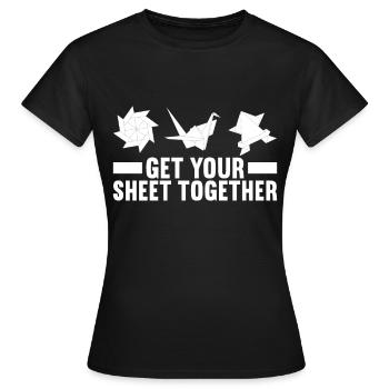 Origami - T-shirt Femme - noir - Devant - AI Model Female 172 dark (172cm)
