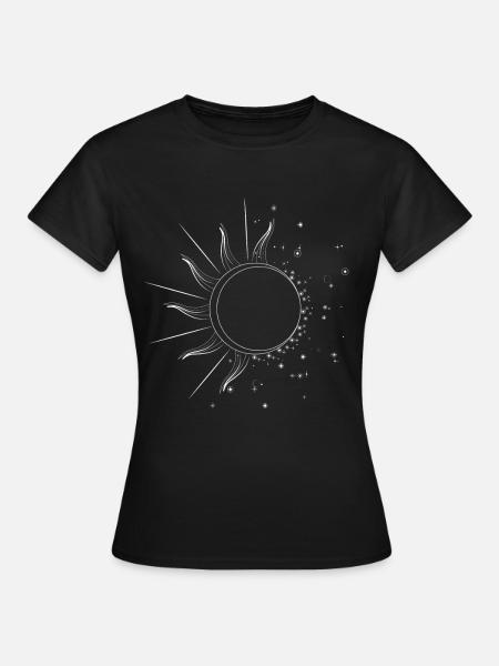 Astronome d’astronomie de l’éclipse lunaire - T-shirt Femme - noir