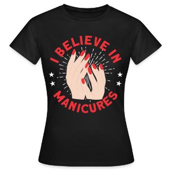Nail Polish Nail Design Manicure Nail Studio Nails - Women's T-Shirt - black - Front - AI Model Female 172 dark (172cm)