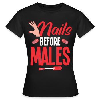 Nail Polish Nail Design Manicure Nail Studio Nails - Women's T-Shirt - black - Front - AI Model Female 172 dark (172cm)