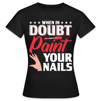 Nail Polish Nail Design Manicure Nail Studio Nails - Women's T-Shirt - black - Front - AI Model Female 172 dark (172cm)