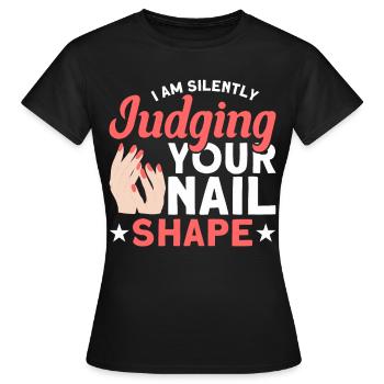 Nail Polish Nail Design Manicure Nail Studio Nails - Women's T-Shirt - black - Front - AI Model Female 172 dark (172cm)