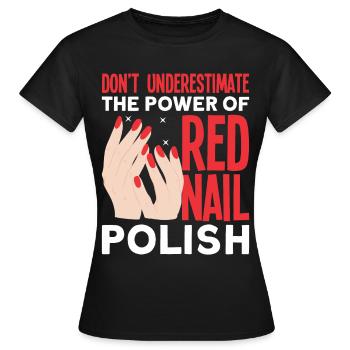 Nail Polish Nail Design Manicure Nail Studio Nails - Women's T-Shirt - black - Front - AI Model Female 172 dark (172cm)