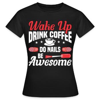 Nail Polish Nail Design Manicure Nail Studio Nails - Women's T-Shirt - black - Front - AI Model Female 172 dark (172cm)