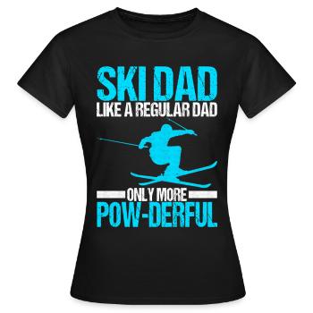 Skiers - Women's T-Shirt - black - Front - AI Model Female 172 dark (172cm)