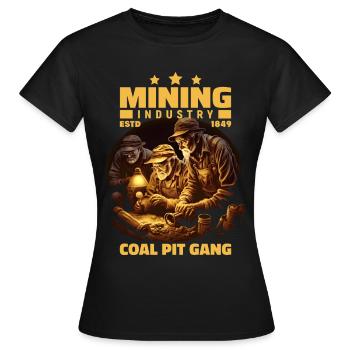 Chercheurs d’or Mineurs Mineurs - T-shirt Femme - noir - Devant - AI Model Female 172 dark (172cm)