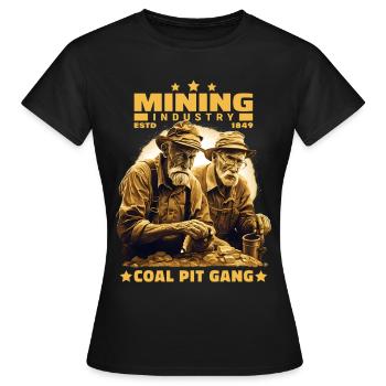 Chercheurs d’or mineurs mineurs mineurs - T-shirt Femme - noir - Devant - AI Model Female 172 dark (172cm)