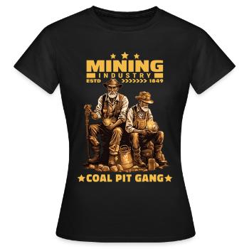 Chercheurs d’or Mineurs Mineurs Mineurs - T-shirt Femme - noir - Devant - AI Model Female 172 dark (172cm)