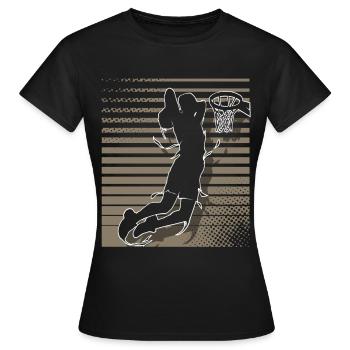 Basketball Basketballer - Frauen T-Shirt - Schwarz - Vorne - AI Model Female 172 dark (172cm)