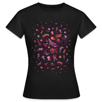 Animal marin Animal marin Aquariophile - T-shirt Femme - noir - Devant - AI Model Female 172 dark (172cm)