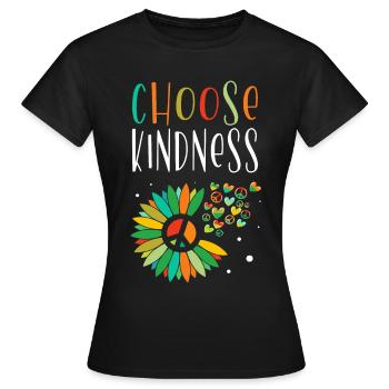 Choisissez la convivialité Inspiration Motivation - T-shirt Femme - noir - Devant - AI Model Female 172 dark (172cm)