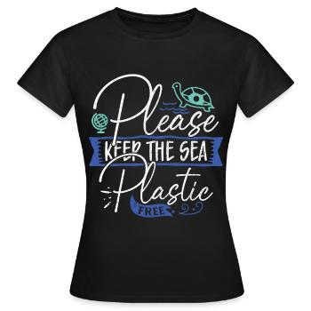 Jour de la Terre respectueux de l’environnement Terre Planète Sauver - T-shirt Femme - noir - Devant - AI Model Female 172 dark (172cm)