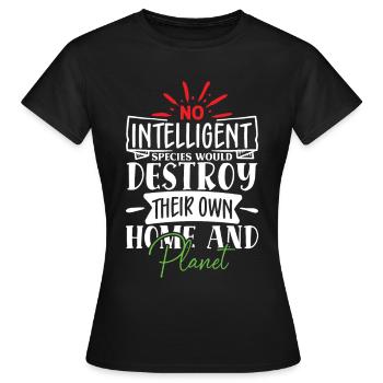 Jour de la Terre respectueux de l’environnement Terre Planète Sauver - T-shirt Femme - noir - Devant - AI Model Female 172 dark (172cm)