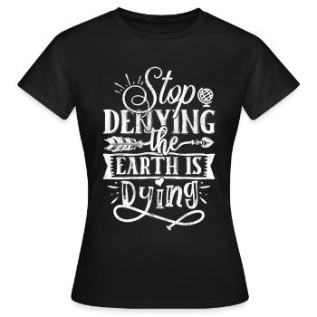 Jour de la Terre respectueux de l’environnement Terre Planète Sauver - T-shirt Femme - noir - Devant - AI Model Female 172 dark (172cm)