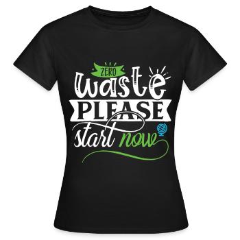 Jour de la Terre respectueux de l’environnement Terre Planète Sauver - T-shirt Femme - noir - Devant - AI Model Female 172 dark (172cm)