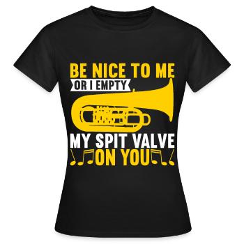Tuba Tuba lecteur - T-shirt Femme - noir - Devant - AI Model Female 172 dark (172cm)