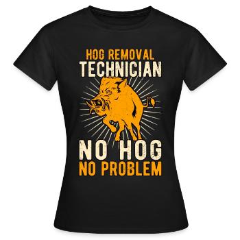 Sanglier Chasse au sanglier Chasseurs de sangliers - T-shirt Femme - noir - Devant - AI Model Female 172 dark (172cm)
