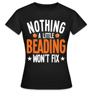 Perle Perle Broderie Bijoutier Fabricant de bijoux - T-shirt Femme - noir - Devant - AI Model Female 172 dark (172cm)