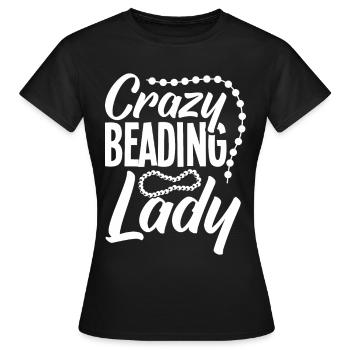 Perle Perle Broderie Bijoutier Fabricant de bijoux - T-shirt Femme - noir - Devant - AI Model Female 172 dark (172cm)