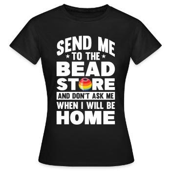 Perle Perle Broderie Bijoutier Fabricant de bijoux - T-shirt Femme - noir - Devant - AI Model Female 172 dark (172cm)