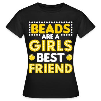 Perle Perle Broderie Bijoutier Fabricant de bijoux - T-shirt Femme - noir - Devant - AI Model Female 172 dark (172cm)
