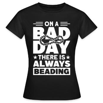 Perle Perle Broderie Bijoutier Fabricant de bijoux - T-shirt Femme - noir - Devant - AI Model Female 172 dark (172cm)