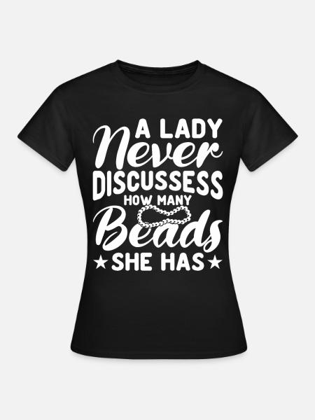 Beaded Beadwork Jeweller Jewellery Maker - Women's T-Shirt - black