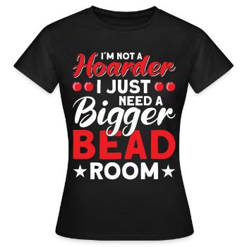 Perle Perle Broderie Bijoutier Fabricant de bijoux - T-shirt Femme - noir - Devant - AI Model Female 172 dark (172cm)