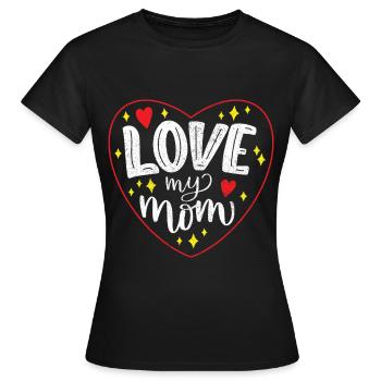 Mom Mom Mother's Day - Mother's Day Design - Women's T-Shirt - black - Front - AI Model Female 172 dark (172cm)