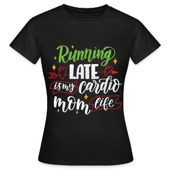 Mom Mom Mother's Day - Mother's Day Design - Women's T-Shirt - black - Front - AI Model Female 172 dark (172cm)