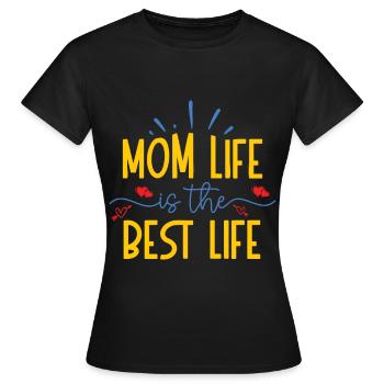 Mom Mom Mother's Day - Mother's Day Design - Women's T-Shirt - black - Front - AI Model Female 172 dark (172cm)