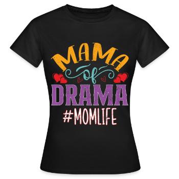 Mom Mom Mother's Day - Mother's Day Design - Women's T-Shirt - black - Front - AI Model Female 172 dark (172cm)