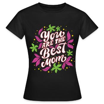 Mom Mom Mother's Day - Mother's Day Design - Women's T-Shirt - black - Front - AI Model Female 172 dark (172cm)