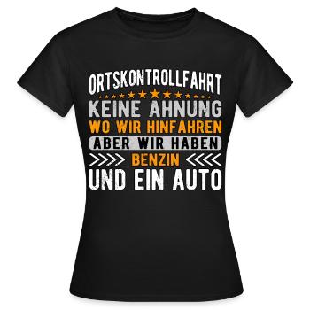 OKF Ortskontrollfahrt - Frauen T-Shirt - Schwarz - Vorne - AI Model Female 172 dark (172cm)