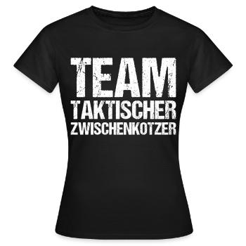 Team Taktischer Zwischenkotzer Alkohol Feiern - Frauen T-Shirt - Schwarz - Vorne - AI Model Female 172 dark (172cm)