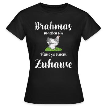 Brahma Hühner I Chicken Geflügel Motiv für - Frauen T-Shirt - Schwarz - Vorne - AI Model Female 172 dark (172cm)